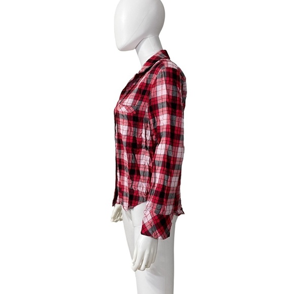Victoria's Secret Red Plaid Pajama Shirt - Picture 4 of 9